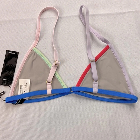 Tavik JETT Triangle Color Block Swimsuit Top Small - Picture 2 of 6